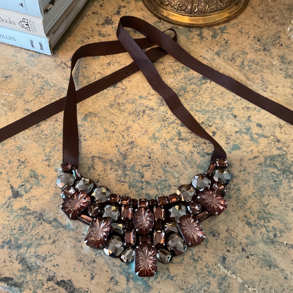 Warm Toned Jewelled Bib By Tasha 9$